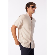 Only & Sons Normal Açık Bej Düz Erkek Gömlek Onsdash Lıfe Reg Solıd Vısc Res Ss