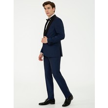 Cacharel Erkek Lacivert Slim Fit Smokin Damatlık 50232899-VR033