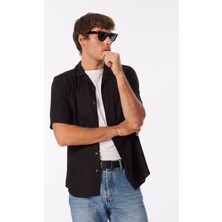 Only & Sons Only&Sons ONSDASH LIFE REG VISC RES Siyah Erkek Gömlek