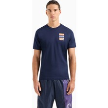 Ea7 Bisiklet Yaka Lacivert Erkek T-Shirt 3DPT12PJ7BZ