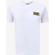 Ea7 Bisiklet Yaka Beyaz Erkek T-Shirt 3DPT12PJ7BZ