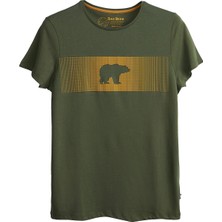 Bad Bear Fancy Soluk Yeşil Baskılı Erkek Tişört