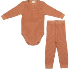 Baboo Waffle Alt - Üst Bebek Takım - Kahve 1-2 Yaş