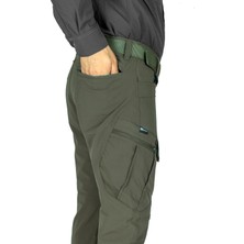 Nikbin Tactical Taktik Pantolon Outdoor  Cep Esnek ve Hafif Malzeme Likrali (Mevsimlik)-hakiyeşil