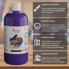 Mor Akrilik Boya 500 gr Sanatsal, Dekoratif, Hobi Amaçlı, Canlı Renkler