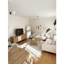 Venucci Home & Living Quincey Bukleli Yumuşak Peluş Post Shaggy Krem Çocuk Odası Oturma Odası Salon Mutfak Halısı