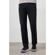 Morven  Erkek Siyah Denim 5 Cep Dynamic Fit Jean Kot Pantolon