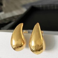 Stainless Çelik Gold Küpe