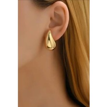 Stainless Çelik Gold Küpe