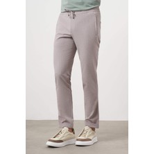 Morven  Erkek Taş Polyester Ipli Jogger Slim Fit Pantolon