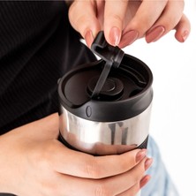 Refox French Press Metalik Renk Çelik Termos Bardak