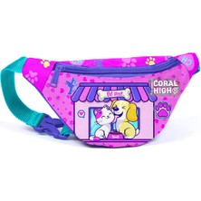 Coral High Kids Kedi Köpek Desenli Bel Çantası 11522
