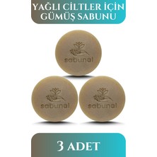 Sabunal Kolloidal Gümüş Suyu Sabunu Yağlı Ciltler Için Besleyici Cilt Bakımı 3 Adet