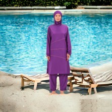 Shopiolog Ekstra Uzun Kollu Gizli Fermuarlı Ara Biyeli Tam Tesettür