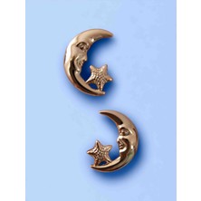 Noshnosh Ay Yıldızlı Xp Rosegold Trend Küpe