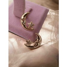 Noshnosh Ay Yıldızlı Xp Rosegold Trend Küpe