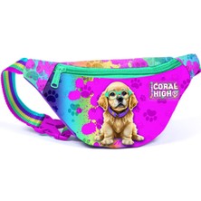 Coral High Kids Mor Pembe Köpek Desenli Bel Çantası 11525
