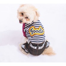 Pawstar Lacivert Foodie Köpek Tulumu Köpek Kıyafeti Kedi Kıyafeti M