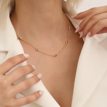 Nox Jewelry 925 Ayar Gümüş Nazar Boncuklu Zincir Kolye