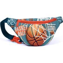 Coral High Kids Nefti Turuncu Basketbol Desenli Bel Çantası 11527
