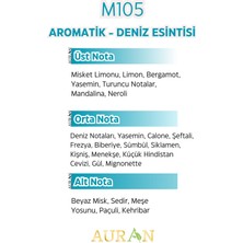 Auran M105 -  Erkek Parfüm Aromatik - Deniz Esintisi 50ML