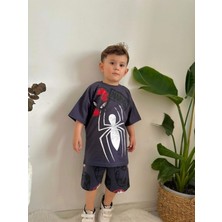 Miniko Kids Erkek Çocuk Örümcek Adam Pamuk Şortlu Takım