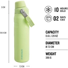 The Aerolight™ Iceflow™ Water Bottle Fast Flow 0.6l / 20OZ Beyaz