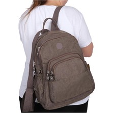 Bagacar Kaliteli Klınkır Hafif Su Geçirmez Kumaş Sırt Çantası Vizon