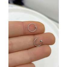 Ares Collection 16L Cerrahi Çelik Burun Dudak Kulak Tragus Kıkırdak Uyumlu Ince Halka Hızma Piercing