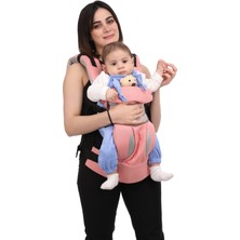 Momella Baby Ergonomik Kanguru Bebek Taşıma (Pembe - Gri)