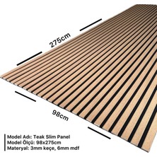 Hexagon Teak Slim Panel