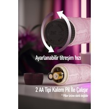 LOVEX 20 cm Yumuşak Jel Dokulu Pembe Titreşimli Vibratör Pilli Ayarlanabilir Uyarıcı Orgazm Dildo