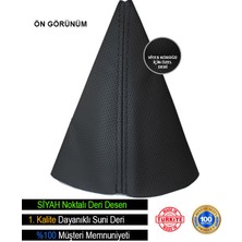 Desingonb Hyundai Matrix Siyah Nokta Desenli Deri Spor Dikiş Vites Körüğü