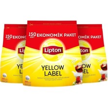 Lipton Yellow Label Demlik Poşet Çay 150'LI x 3 Adet
