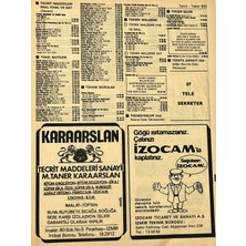 Hasyılmaz Izmir 1982-1983 Meslek Reklam Ilanı Efemera S553