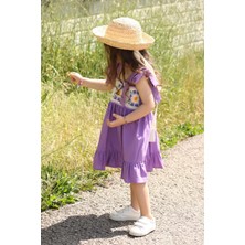 Miniko Kids Kız Çocuk Pamuk Işlemeli Süzene Elbise