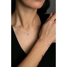 Elika Silver Kadın Şans Model 925 Ayar Gümüş Kolye Bileklik Set