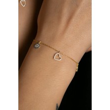 Elika Silver Kadın Şans Model 925 Ayar Gümüş Kolye Bileklik Set