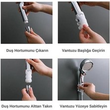 Hatiç Store Buffer Banyo Duş Başlığı Tutucu Silikon Güçlü Vantuz Vakum Aparatı