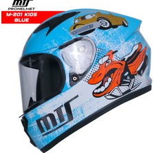 Mts M201 Kapalı Model Çocuk Kaskı (Mavi)