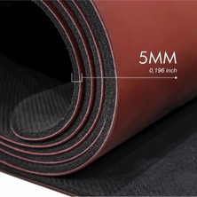 Rebuwo Çift Çizgi Tasarımlı 5mm Kauçuk Yoga Mat Pilates Mat Bordo