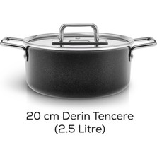 Karaca Swiss Crystal Mastermaid 20CM Derin Tencere Shiny Black