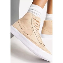 Nike Blazer Mid Premium Bilekli Kadın Bej Günlük Spor Ayakkabı
