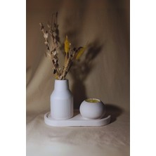 Waımaı 3 Parça Minimal Vazo ve Mumluk Seti Dekoratif Vazo ve Mumluk