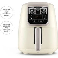 Karaca Air Pro Cook Xl 2 In 1 Iconic Beige 4 Kişilik Sulu Yemek Yapabilen  4 Lt Konuşan Airfryer