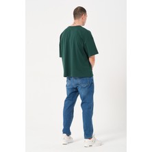 Owut Collection Erkek Bisiklet Yaka Baskılı Oversize T-Shirt