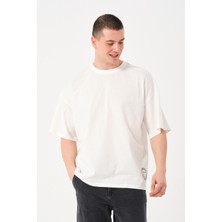 Owut Collection Erkek Bisiklet Yaka Smile Baskı Detaylı Oversize T-Shirt