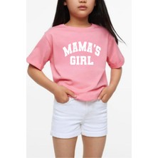 Great Peak Est 2021 Kız Çocuk Pamuk Mama's Girl Çocuk T-Shirt