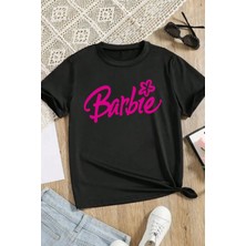 Great Peak Est 2021 Kız Çocuk Pamuk Çiçekli Barbie Çocuk T-Shirt