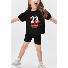 Great Peak Est 2021 Çocuk Pamuk 23 Nisan Ulusal Egemenlik ve Çocuk Bayramı Kız Erkek Çocuk T-Shirt